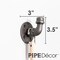 Stz STZ Industries 3/8 in. FIP each X 3/8 in. D FIP Black Malleable Iron 3 in. L Pipe Hook 36638SGLHOOK - alternate 3